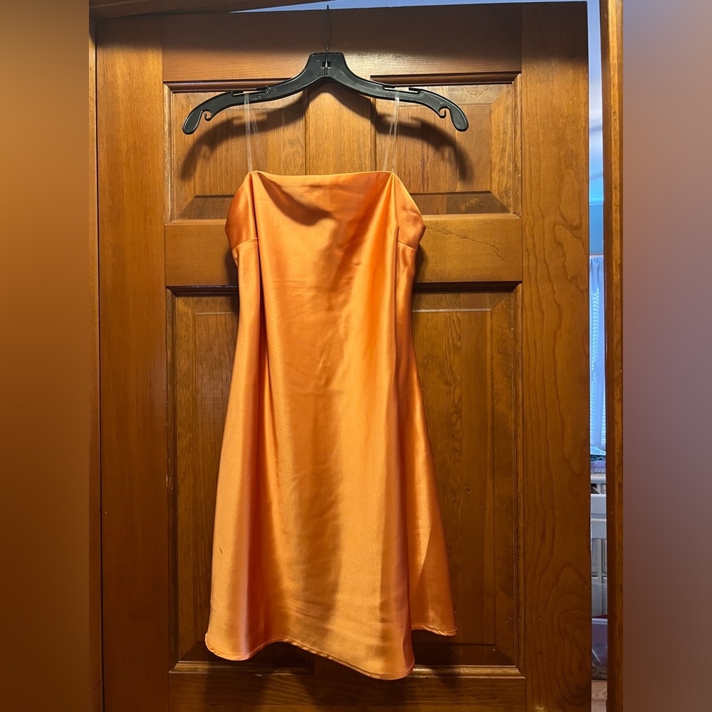 Brand New Orange Silk Dress